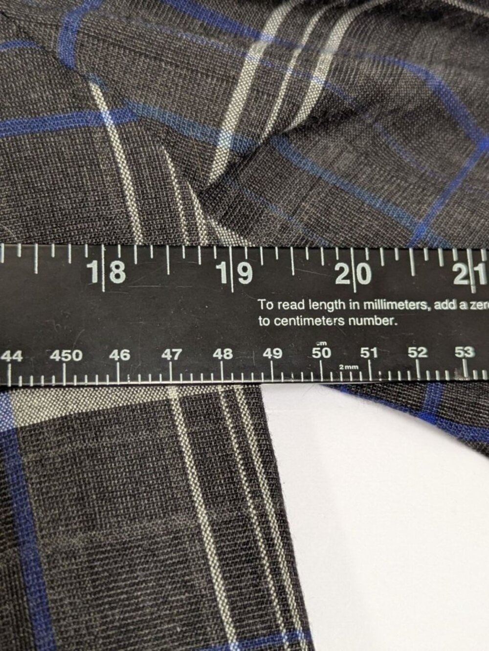 Sele M Charcoal Plaid Cropped Jacket Swing 3 Button 3/4 Sleeve Vintage Preppy - Picture 14 of 15